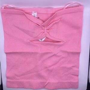 Urban Outfitters Pink Ribbed Tank Top